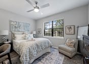 Thumbnail 12 of 48 - Bedroom With Ceiling Fan at The Ambrose, Houston, TX