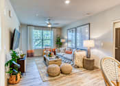Thumbnail 5 of 38 - Decorated Living Room With Natural Light at The Beck at Hidden River, Tampa, FL, Florida , 33637