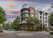 Thumbnail 1 of 33 - an exterior view of an apartment building on a city street at The Haven, Atlanta, GA