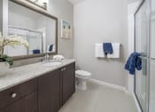 Thumbnail 9 of 33 - bathroom room with cabinets and mirror at The Haven, Georgia