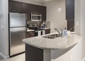 Thumbnail 2 of 33 - a kitchen with stainless steel appliances and a granite counter top at The Haven, Georgia, 30329