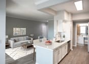 Thumbnail 6 of 37 - Virtually Staged Kitchen and Living room at The Moorings, League City