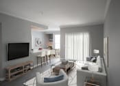 Thumbnail 7 of 37 - Virtually Staged Living and Dining Room at The Moorings, Texas, 77573