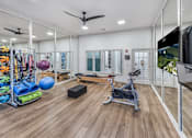 Thumbnail 24 of 27 - Spacious Home Gym at The Dawson Cartersville Apartments, Cartersville
