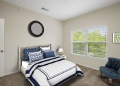 Thumbnail 7 of 23 - Beautiful Bright Bedroom With Wide Windows at Villas at Carrington Square in Overland Park, KS