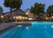 Thumbnail 15 of 27 - Pool View In Night Sky at Carrington Apartments, Fremont, CA, 94538