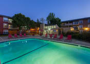 Thumbnail 13 of 17 - Night Pool View at Carriage House, Fremont, CA 94536
