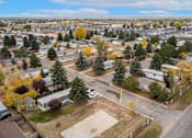 Thumbnail 2 of 9 - an aerial view of a neighborhood with houses and trees at Kimberly Village, Cheyenne, Wyoming