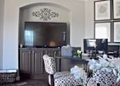 Thumbnail 11 of 11 - Entertainment Area in Living Room at Pine Village Rental Home Community in Sanford, NC