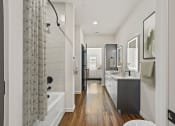 Thumbnail 26 of 50 - Spacious Bathroom with Bathtub at Azalea Luxury Apartments, Florida