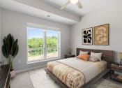 Thumbnail 18 of 62 - a bedroom with a large window and a bed at The Aurilla, Cottage Grove, 55016