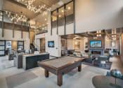 Thumbnail 20 of 29 - Game room with a poll table at Parc at Princeton Junction Apartments, Princeton, New Jersey