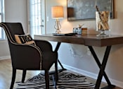 Thumbnail 11 of 21 - desk area and seating at Hillside Club Apartments, New Jersey