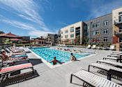 Thumbnail 29 of 39 - Swimming Pool area at 8000 Uptown Apartments, Broomfield, 80021