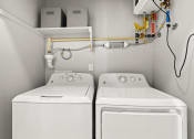 Thumbnail 18 of 34 - a washer and dryer in a laundry room at The Villas at Prairie Center, Colorado, 80601
