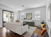 Thumbnail 10 of 40 - a living room with a couch and chairs and a sliding glass door at Odyssey, Florida, 33905
