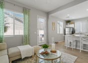 Thumbnail 6 of 43 - a living room with a couch and a table at Sienna at South Mountain Apartments, Arizona