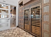 Thumbnail 31 of 65 - A set of wooden doors with glass panels and decorative designs. at Centre Pointe Apartments, Melbourne
