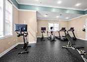 Thumbnail 13 of 33 - the gym with treadmills and exercise equipment at the enclave at The Landing Apartment , New Jersey, 07730