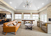 Thumbnail 9 of 33 - Living area at The Landing Apartment, Hazlet, NJ, 07730