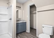 Thumbnail 8 of 40 - a bathroom with a toilet and a sink and a shower at Diamond Ridge Townhomes, Oklahoma ,73114
