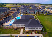 Thumbnail 36 of 37 - an aerial view of community with apartment buildings and a pool at Annandale Apartment Homes, Murfreesboro, TN, 37128