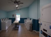 Thumbnail 11 of 19 - an empty laundry room with washing machines and a ceiling fan  at Somerset Apartments, Largo, FL, 33774