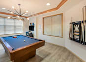 Thumbnail 21 of 50 - Resident Lounge with Billiard Table at The Enclave Luxury Apartments