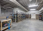 Thumbnail 44 of 50 - Bike storage and repair room at The Enclave Luxury Apartments