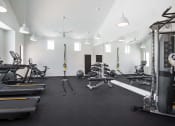 Thumbnail 35 of 40 - a large fitness room with treadmills and other exercise equipment at Odyssey, Florida, 33905