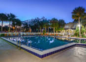 Thumbnail 15 of 19 - Pool View In Night at Somerset Apartments in Largo, FL