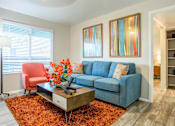 Thumbnail 5 of 15 - Modern Living Room at Agave Apartments, Tucson, 85704