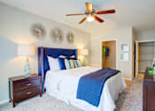 Thumbnail 7 of 12 - Bedroom With Ceiling Fan at Metro 5514, Houston, TX