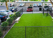 Thumbnail 52 of 85 - A black fence surrounds a green lawn.