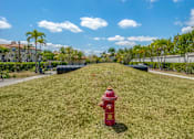 Thumbnail 26 of 29 - A red fire hydrant is in the middle of a grassy area.