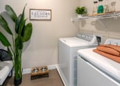 Thumbnail 16 of 37 - a washer and dryer in a laundry room with a plant