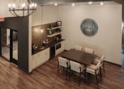 Thumbnail 16 of 29 - a kitchen and dining room with a table and chairs