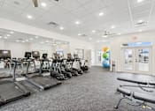 Thumbnail 4 of 23 - A gym with treadmills and exercise equipment at The Parker North Augusta, North Augusta, South Carolina, 29841