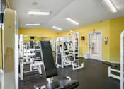 Thumbnail 11 of 36 - Fitness room with weights and cardio equipment  at Cape Landing, Myrtle Beach