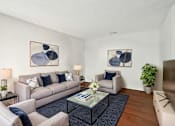 Thumbnail 1 of 43 - Living Room Sofa at University Ridge Apartments, Durham