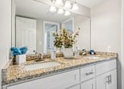 Thumbnail 37 of 51 - a bathroom with a sink and a mirror at The Glen at Highpoint, Dallas, 75243