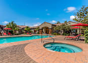 Thumbnail 16 of 35 - Outdoor Spa and Pool Deck at Broadstone Towne Center, Albuquerque, New Mexico