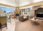 Thumbnail 8 of 17 - Clubroom With Smart TV And Fireplace at Heritage at Hidden Creek, Colorado Springs, CO, 80918