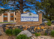 Thumbnail 13 of 33 - a sign that says broadmoor springs apartments at Broadmoor Springs, Colorado Springs, CO, 80906