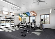 Thumbnail 19 of 37 - fitness studios with cardio equipment and weights