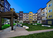 Thumbnail 3 of 27 - an exterior shot of the apartment community facing the courtyard
