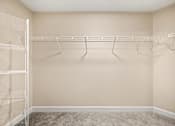 Thumbnail 48 of 59 - Empty room with a white closet rod and hangers.