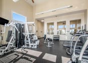 Thumbnail 34 of 45 - Fitness Center with treadmills, weights, and homegym.