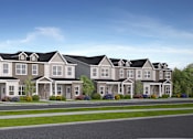 Thumbnail 28 of 28 - A row of houses with grey roofs at Montage at Hawk Ridge Apartments, Lake St. Louis, Missouri
