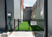 Thumbnail 14 of 32 - a pool run sign on a gate in front of a grass yard at 2200 LaSalle Apartments, St Louis